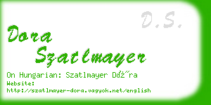 dora szatlmayer business card